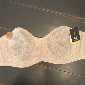 Wacoal Lace Strapless Minimizer Bra - Beige